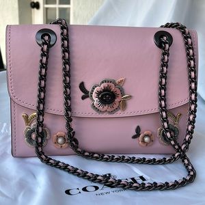 Coach Parker Tea Rose Shoulder Bag Pink with dust bag